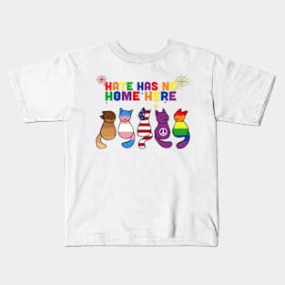 Cat HATE has no Home here Kids T-Shirt